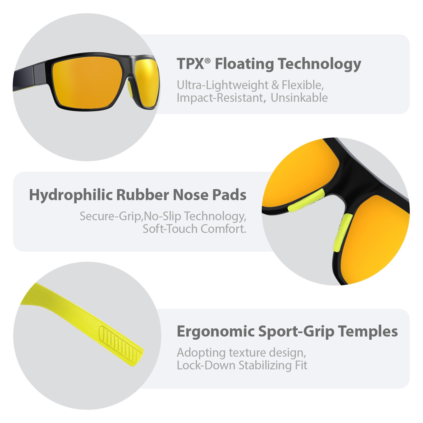 Floating Polarized Fishing Sunglasses for Water Sports YJ371